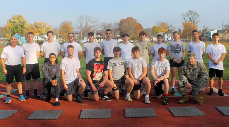 BOCES criminal justice students take Army Combat Fitness tests